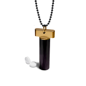 Pill Holder Necklace – pill holder necklace, machined in the USA (view 4)
