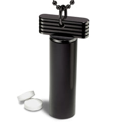 Black Keychain Pill Holder