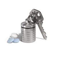 Compact Wide Single Chamber Keychain Pill Holder
