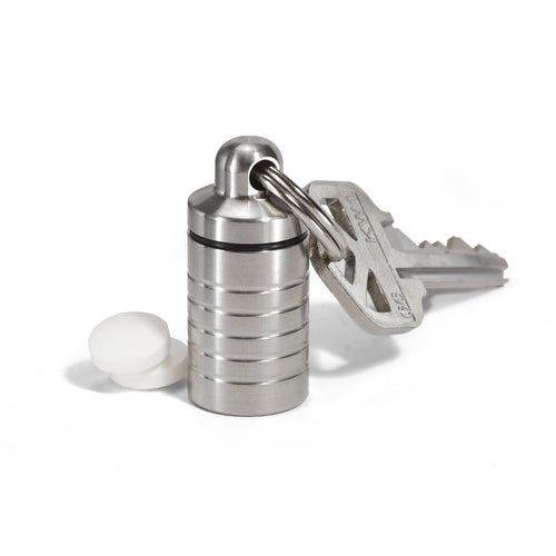 Petite Slim Single Chamber keychain pill holder
