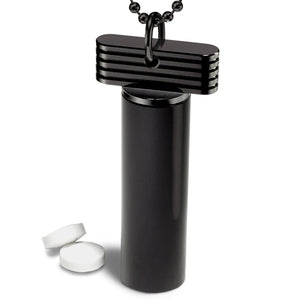 Pill Holder Necklace &ndash; pill holder necklace, machined in the USA (view 3)