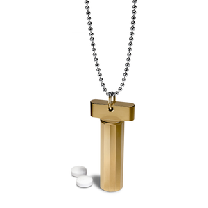 Pill Holder Necklace &ndash; pill holder necklace, machined in the USA (view 12)