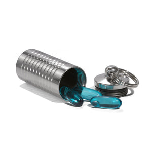 Nitro Bottle Holder - Wide Single Chamber Pill Holder &ndash; nitroglycerin bottle holder keychain, machined in the USA (view 3)