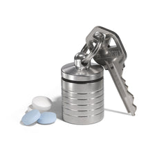 Compact Wide Single Chamber Keychain Pill Holder