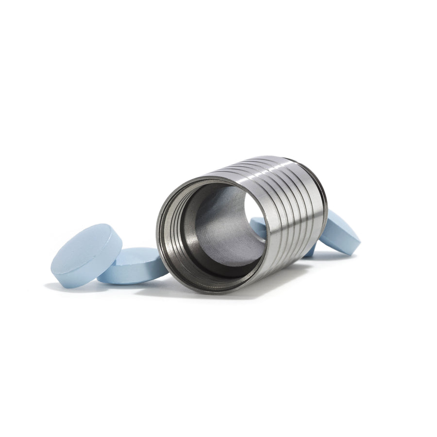 Chamber Extension &ndash; keychain pill holder accessory, machined in the USA
