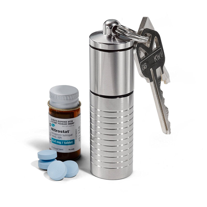 Nitroglycerin Holder - Titanium Pill Case Keychain