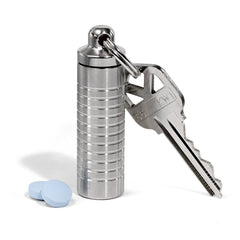 Slim Single Chamber Keychain Pill Holder